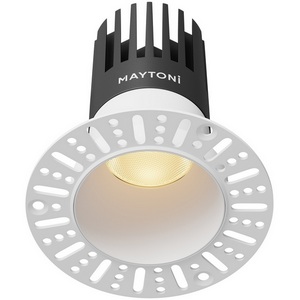 Изображение товара Точечный светильник встраиваемый мощностью 15 вт круглый под гипсокартон светодиодный Maytoni Dip DL122-15W-2.7K-TRS-W