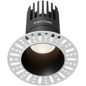 Изображение товара Точечный светильник встраиваемый мощностью 15 вт круглый под гипсокартон светодиодный Maytoni Dip DL122-15W-4K-TRS-B