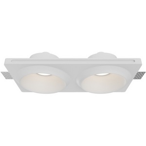 Изображение товара Потолочный светильник прямоугольный встраиваемый под гипсокартон Maytoni Gyps Modern DL124-GU10-02-TRS-W