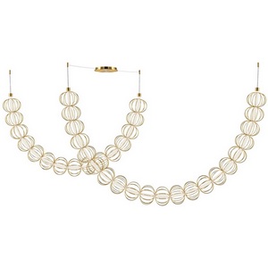 Изображение товара Подвесной светодиодный светильник Maytoni Golden Cage MOD216PL-L55G3K шарики