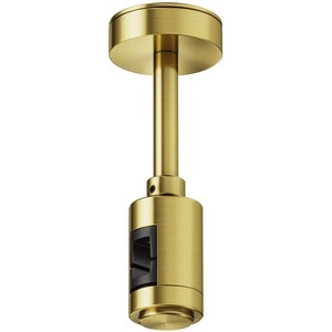 Изображение товара Крепление потолочное Short 78мм с вводом питания Flarity латунь Maytoni Accessories for tracks Flarity TRA156C-B1-BS