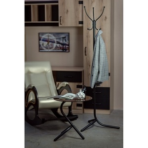 Изображение товара Стол журнальный Дуэт 5 черный/тонированное Mebelik (круглая столешница, 3 ножки)