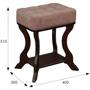 Изображение товара Банкетка весом 5 кг Берже 26 темно-коричневый от фабрики Mebelik