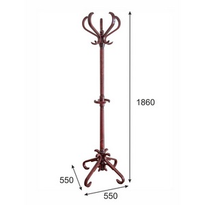 Изображение товара Вешалка напольная В 10Н махагон от фабрики Mebelik