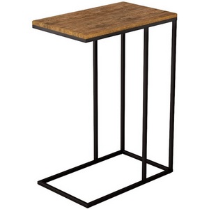 Изображение товара Стол придиванный Агами дуб американский/чёрный Mebelik (прямоугольная столешница)