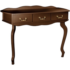 Изображение товара Консоль с ящиком Берже 6 темно-коричневый Mebelik (прямоугольная столешница, 2 ножки)