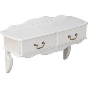 Изображение товара Консоль с ящиком Берже 20 белый ясень Mebelik (прямоугольная столешница, 2 ножки)