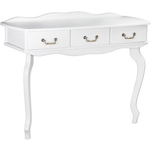 Изображение товара Консоль с ящиком Берже 6 белый ясень Mebelik (прямоугольная столешница, 2 ножки)