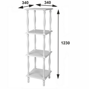 Изображение товара Этажерка П 8 белый от фабрики Mebelik