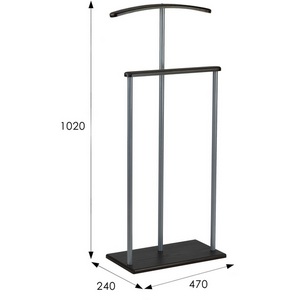Изображение товара Вешалка костюмная Дэви 1 металлик/венге от фабрики Mebelik