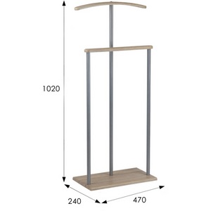 Изображение товара Вешалка костюмная Дэви 1 металлик/дуб сонома от фабрики Mebelik