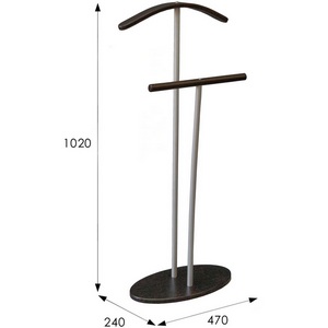 Изображение товара Вешалка костюмная Дэви 2 металлик/венге от фабрики Mebelik