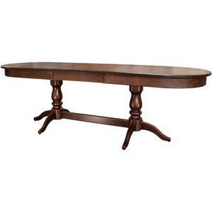 Изображение товара Стол вставка-бабочка на 10 персон обеденный Тарун 5 раздвижной орех 190/250*84 Mebelik (овальная столешница, 4 ножки)