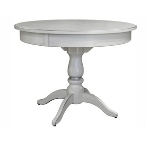 Изображение товара Стол вставка-бабочка обеденный Моро 04 раздвижной белый/серебро 100/140*100 Mebelik (круглая столешница, 4 ножки)