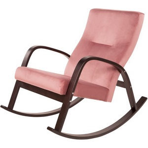 Изображение товара Кресло-качалка Ирса ткань пудровый, каркас венге структура от фабрики Mebelik