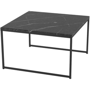Изображение товара Стол журнальный Овер черный мрамор/черный Mebelik (квадратная столешница, I I-образная опора)