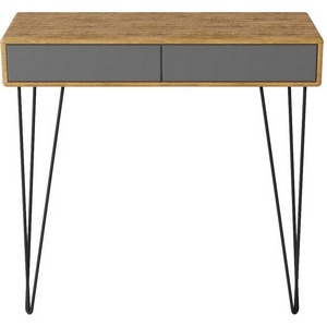 Изображение товара Стол-консоль с ящиком Телфорд дуб американский/графит Mebelik 007022 (прямоугольная столешница, 2 ножки)