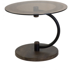 Изображение товара Стол журнальный Дуэт 13Н черный/дуб маррон/тонированное Mebelik (овальная столешница)