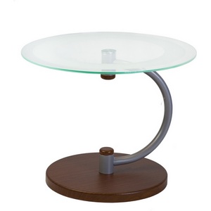 Изображение товара Стол журнальный Дуэт 13Н металлик/ср.-кор/прозр. Mebelik (круглая столешница)