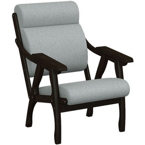 Изображение товара Кресло Вега 10 ткань серый, каркас венге Mebelik арт.007542