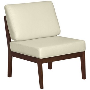 Изображение товара Кресло Массив мягкое экокожа крем, каркас орех от фабрики Mebelik