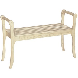 Изображение товара Скамья для прихожей с подлокотниками массив, каркас лак от фабрики Mebelik