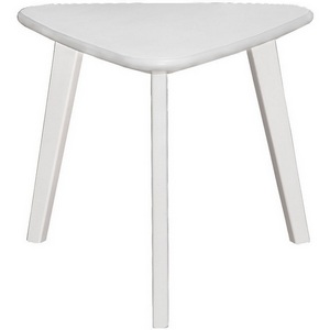 Изображение товара Стол с закругленными углами журнальный Ретро снег Mebelik (треугольная столешница, 3 ножки)