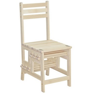 Изображение товара Стул с подставкой для ног с 2 ступенями Массив лак от фабрики Mebelik