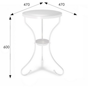 Изображение товара Столик журнальный SHT-CT10 белый муар Mebelik (круглая столешница)