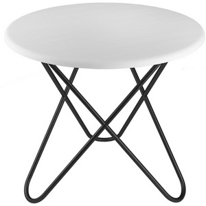 Изображение товара Стол журнальный BeautyStyle 20 белый/черный Mebelik (круглая столешница, 3 ножки)