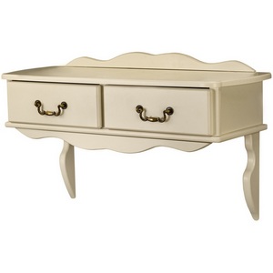 Изображение товара Консоль с ящиком Берже 20 слоновая кость Mebelik (прямоугольная столешница, 2 ножки)