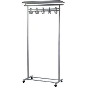 Изображение товара Вешалка напольная на колесах М 9 металлик с крючками от фабрики Mebelik