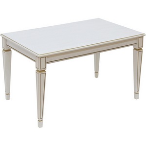 Изображение товара Стол журнальный Васко В 81 белый ясень/золото Mebelik 008215 (прямоугольная столешница, 4 ножки)