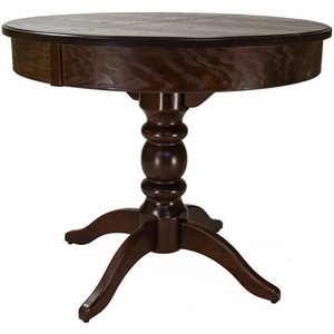 Изображение товара Стол вставка-бабочка обеденный Фидея 4 раздвижной орех 90/130*90 Mebelik (круглая столешница)