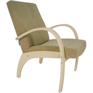 Изображение товара Кресло для отдыха Денди шпон, Ткань ультра санд, каркас дуб шампань шпон от фабрики Mebelik