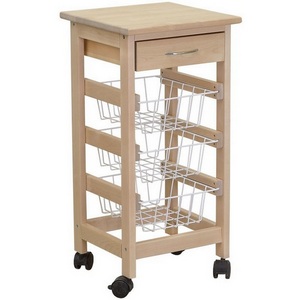 Изображение товара Тумба с ящиком и корзинами лак Mebelik 008418