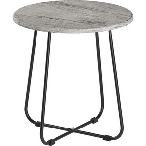 Изображение товара Стол журнальный BeautyStyle 14 серый шпат/черный Mebelik (круглая столешница, X-образная опора)