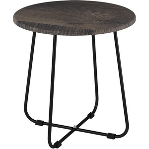 Изображение товара Стол журнальный BeautyStyle 14 дуб маррон/черный Mebelik (круглая столешница, X-образная опора)