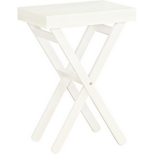 Изображение товара Стол с деревянной столешницей складной с прямыми углами раскладной снег Mebelik 008473 (прямоугольная столешница, 4 ножки)