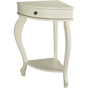 Изображение товара Консоль с ящиком угловая Элегант дуб шампань Л Mebelik (треугольная столешница, 3 ножки)