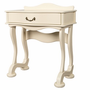 Изображение товара Стол туалетный с ящиком Джульетта дуб шампань Л Mebelik (прямоугольная столешница, 4 ножки)