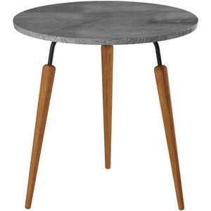Изображение товара Стол журнальный BeautyStyle 22 орех гикори grey/черный/бук Mebelik (круглая столешница, 3 ножки)