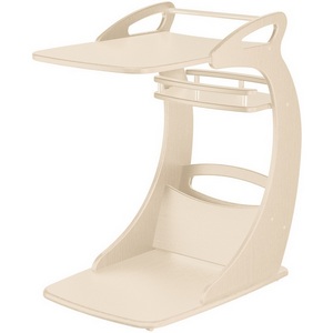 Изображение товара Стол журнальный с полкой подкатной Фаворит дуб шампань Л Mebelik (прямоугольная столешница)