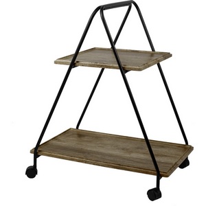 Изображение товара Стол сервировочный Милн черный/дуб крымский состаренный Mebelik 008692