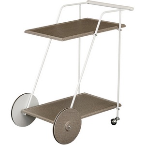 Изображение товара Стол сервировочный Новум белый/белый/текстиль темный Mebelik 008948