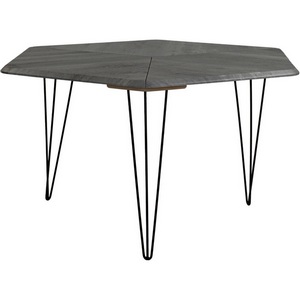 Изображение товара Стол журнальный BeautyStyle 23 орех гикори grey/черный Mebelik 009003 (шестиугольная столешница, 3 ножки)