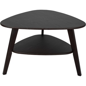 Изображение товара Стол с деревянной столешницей черный журнальный с полкой BeautyStyle 24 венге/венге Mebelik 009005 (треугольная столешница, 3 ножки)