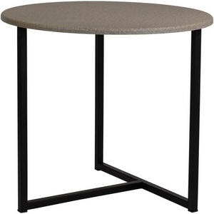 Изображение товара Стол журнальный BeautyStyle 27 текстиль темный/черный Mebelik 009007 (круглая столешница)