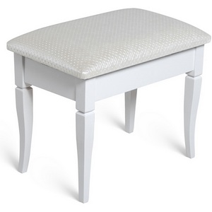 Изображение товара Банкетка весом 5 кг Ретро М с ящиком белый, ткань экокожа белый Mebelik 009370