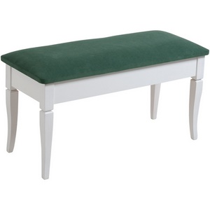 Изображение товара Банкетка Вивальди М с ящиком белый, ткань зеленый Mebelik 009391